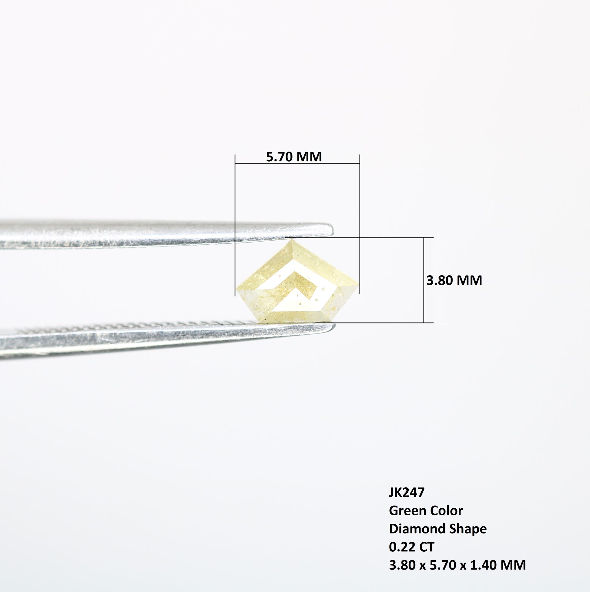 0.22 CT Loose Rustic Fancy Green Diamond – 3.80 MM, Ideal for Wedding Rings - JayKrishna Diamond