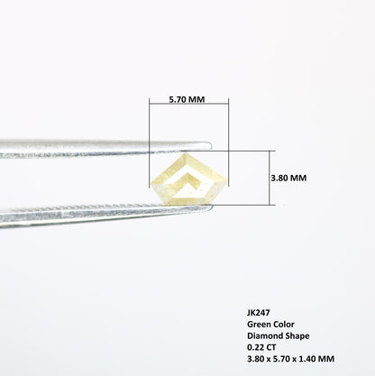 0.22 CT Loose Rustic Fancy Green Diamond – 3.80 MM, Ideal for Wedding Rings - JayKrishna Diamond