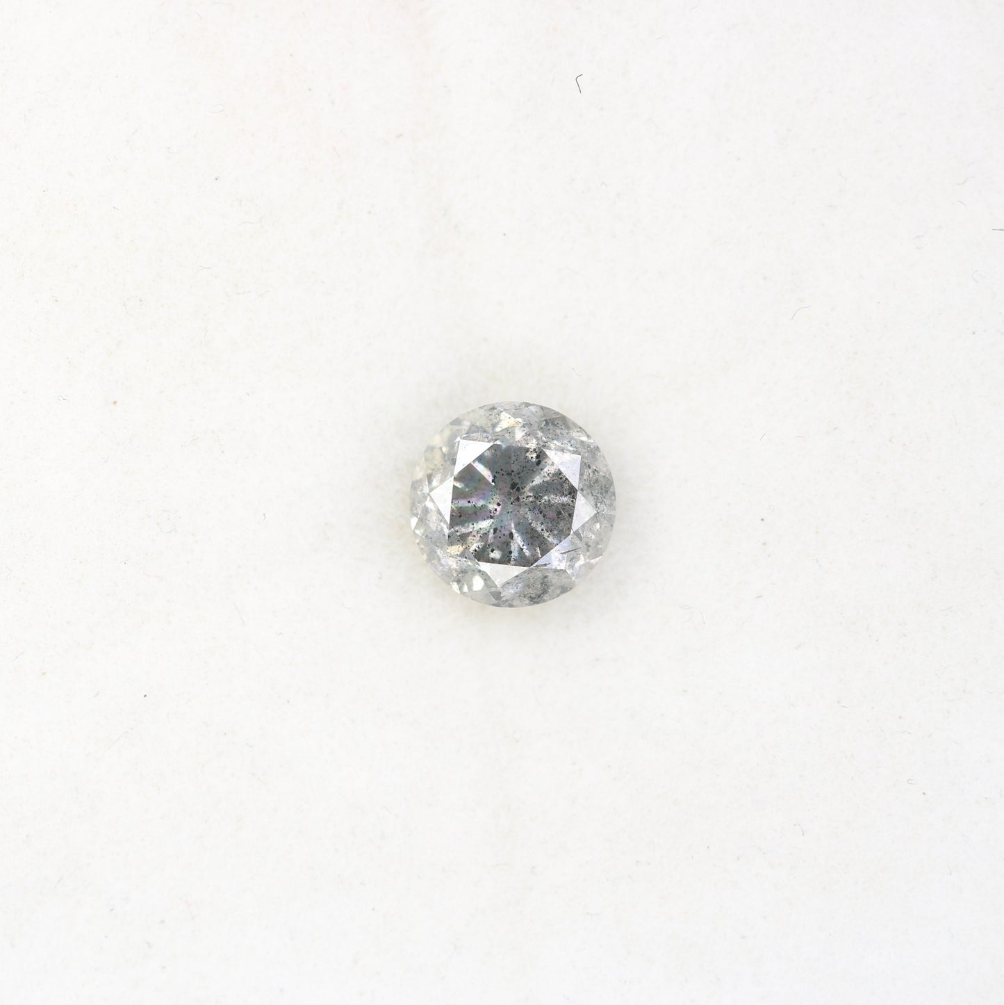 1.29 Carat Natural Loose Salt And Pepper Round Brilliant Cut Diamond - JayKrishna Diamond