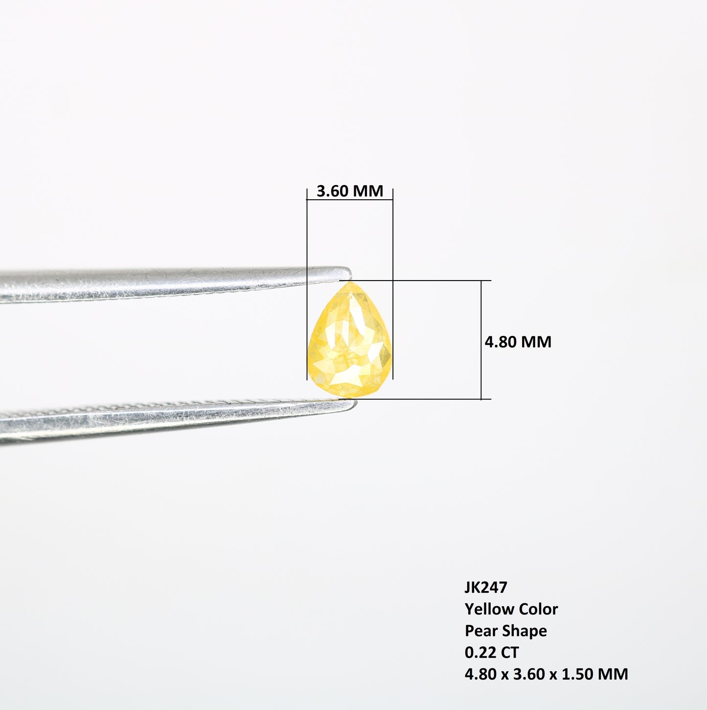 0.22 CT Fancy Grey Polished Pear Shape Diamond 4.80 MM for Designer Jewelry - JayKrishna Diamond