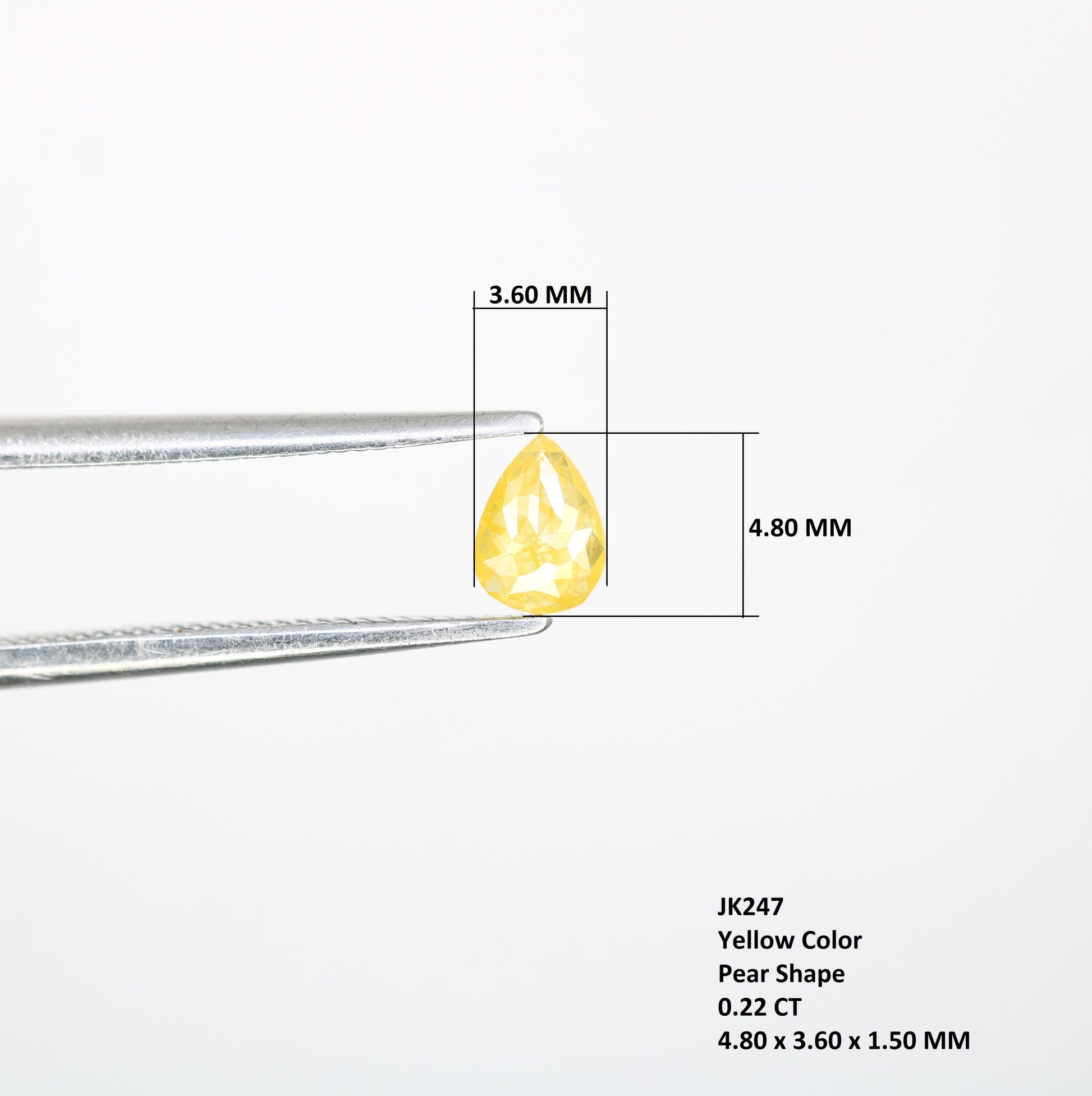 0.22 CT Fancy Grey Polished Pear Shape Diamond 4.80 MM for Designer Jewelry - JayKrishna Diamond