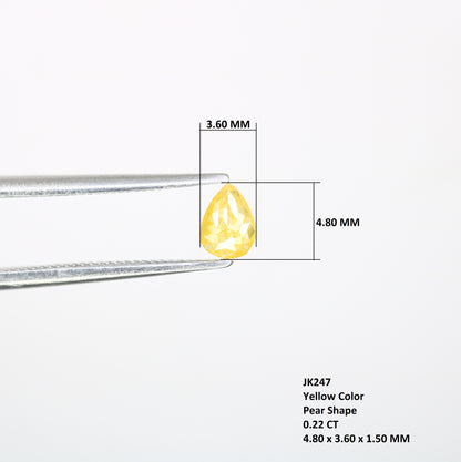 0.22 CT Fancy Grey Polished Pear Shape Diamond 4.80 MM for Designer Jewelry - JayKrishna Diamond