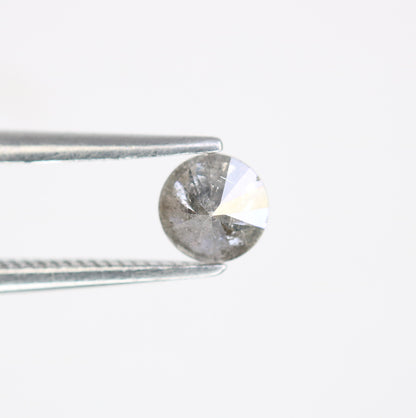 0.40 CT Salt And Pepper 4.60 x 2.90 MM Round Brilliant Cut Loose Diamond For Engagement Ring - JayKrishna Diamond