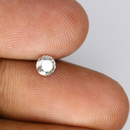 0.40 CT Salt And Pepper 4.60 x 2.90 MM Round Brilliant Cut Loose Diamond For Engagement Ring - JayKrishna Diamond