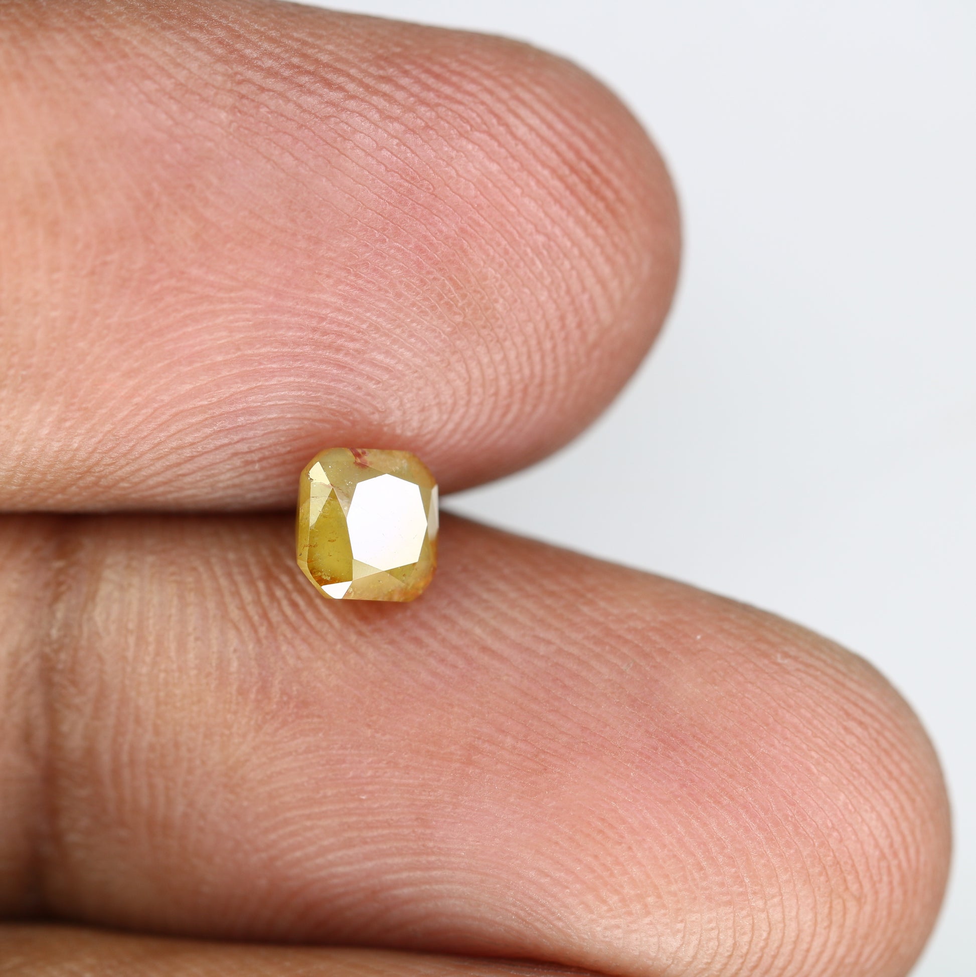 0.86 CT 4.90 MM Fancy Green Cushion Shape Diamond For Fancy Designer Jewelry - JayKrishna Diamond