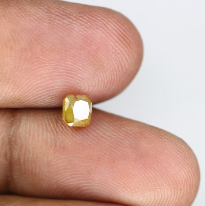 0.86 CT 4.90 MM Fancy Green Cushion Shape Diamond For Fancy Designer Jewelry - JayKrishna Diamond