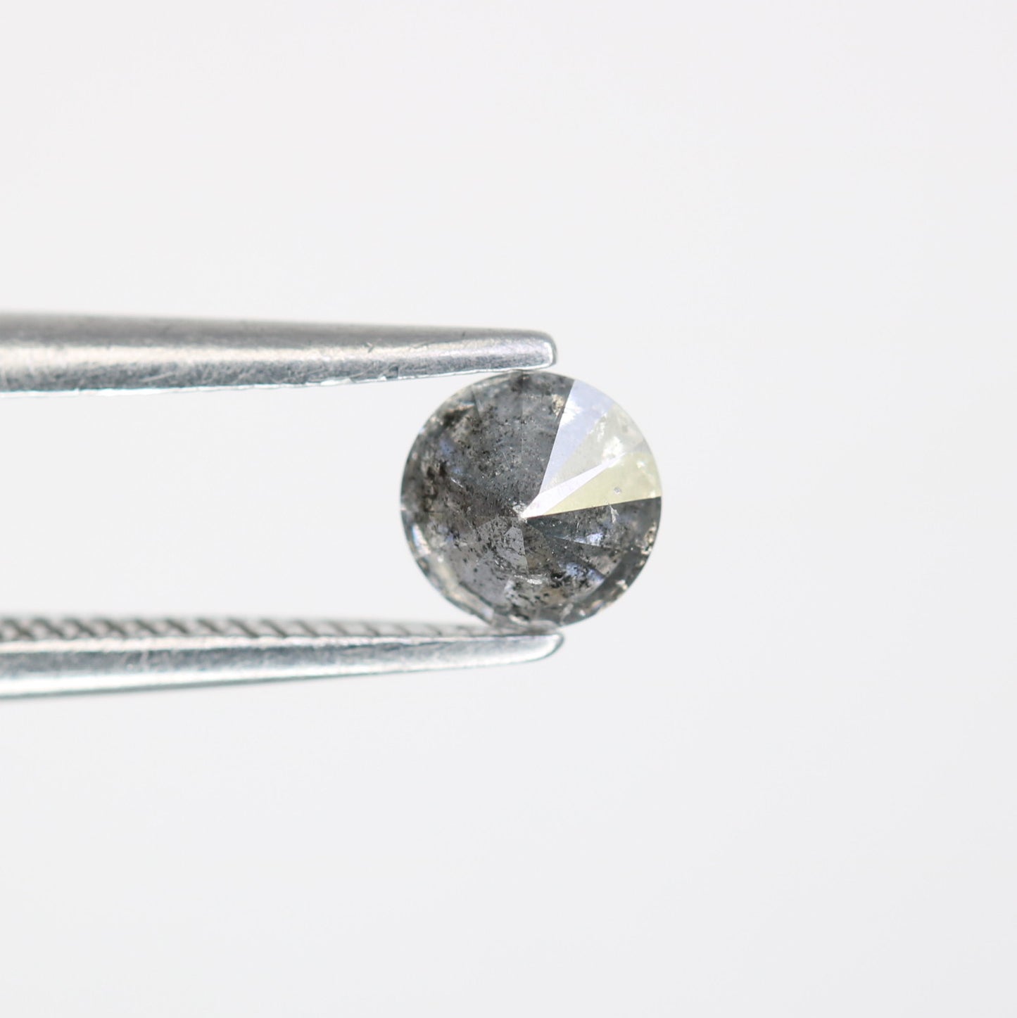 Unique 0.35 CT Salt & Pepper Round Brilliant Cut Diamond | Ethical Engagement Ring | 4.50 x 2.80 MM - JayKrishna Diamond