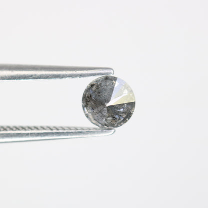 Unique 0.35 CT Salt & Pepper Round Brilliant Cut Diamond | Ethical Engagement Ring | 4.50 x 2.80 MM - JayKrishna Diamond