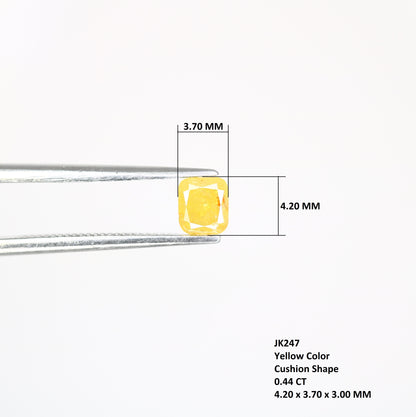 0.44 CT 4.20 MM Yellow Cushion Shape Natural Diamond for Wedding Ring and Custom Bridal Jewelry Design - JayKrishna Diamond
