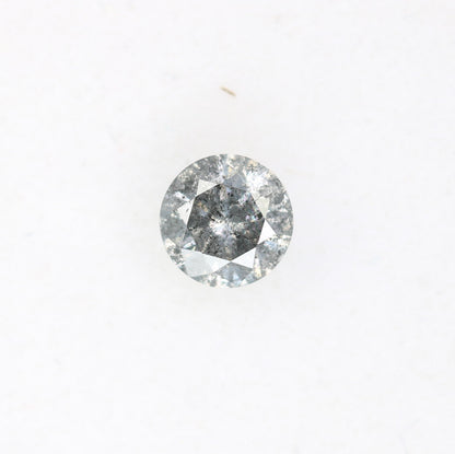Unique 0.35 CT Salt & Pepper Round Brilliant Cut Diamond | Ethical Engagement Ring | 4.50 x 2.80 MM - JayKrishna Diamond