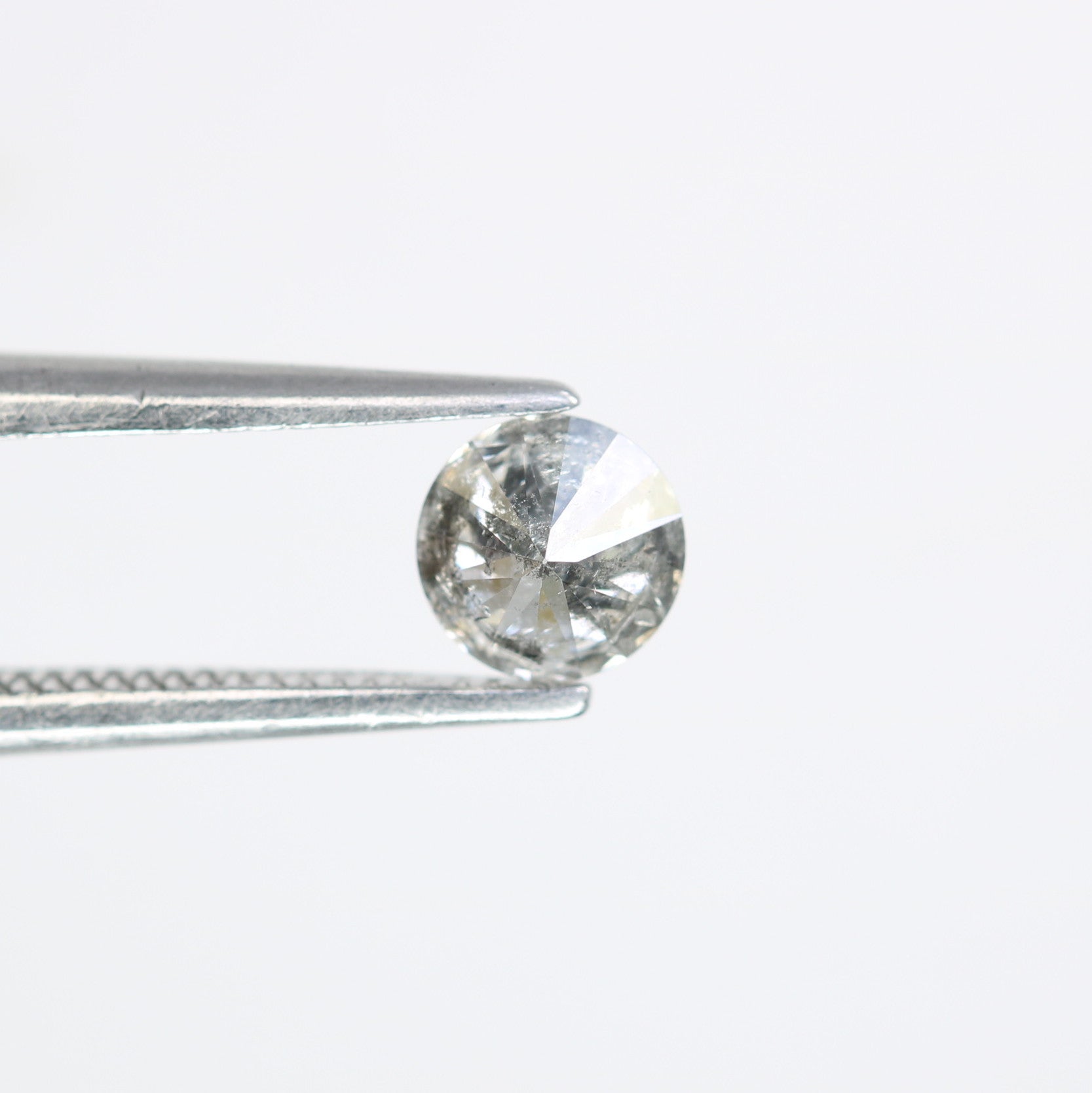 Unique 0.35 CT Salt & Pepper Round Brilliant Cut Diamond | Perfect for Engagement Rings | 4.60 MM - JayKrishna Diamond