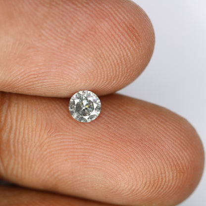 Unique 0.35 CT Salt & Pepper Round Brilliant Cut Diamond | Perfect for Engagement Rings | 4.60 MM - JayKrishna Diamond