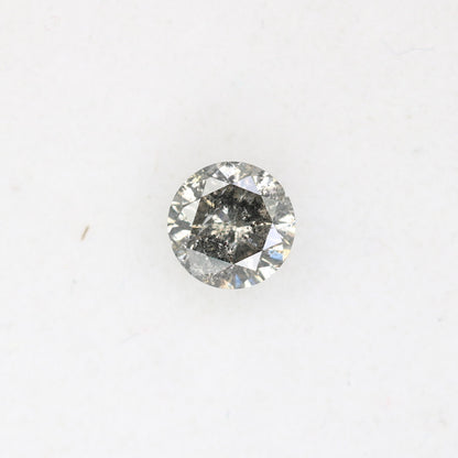 Unique 0.41 CT Salt & Pepper Round Brilliant Cut Diamond | Perfect for Engagement Rings | 4.60 x 3.00 MM - JayKrishna Diamond