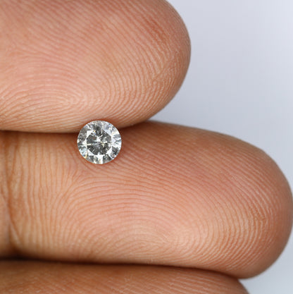 Unique 0.35 CT Salt & Pepper Round Brilliant Cut Diamond | Perfect for Engagement Rings | 4.50 MM - JayKrishna Diamond