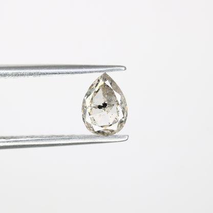 0.73 CT Salt And Pepper Pear Shape Diamond For Engagement Ring - JayKrishna Diamond