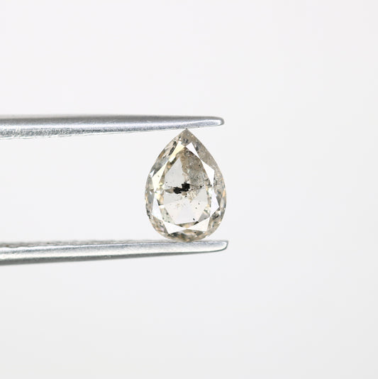 0.73 CT Salt And Pepper Pear Shape Diamond For Engagement Ring - JayKrishna Diamond