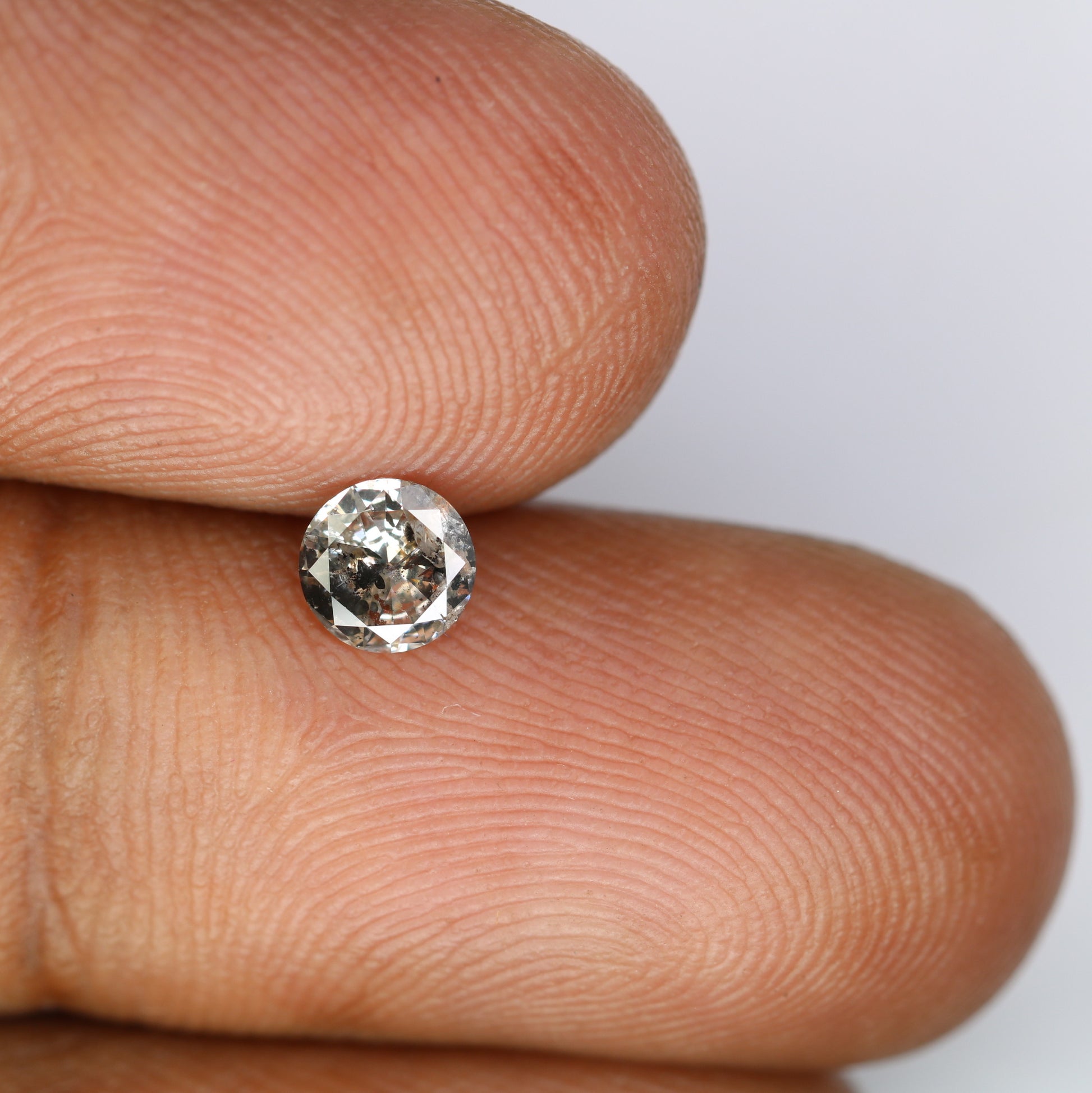 0.40 CT 5.00 x 2.40 MM Round Brilliant Cut Salt and Pepper Diamond for Custom Engagement Rings, Unique Fine Jewelry & Ethical Bridal Jewelry - JayKrishna Diamond