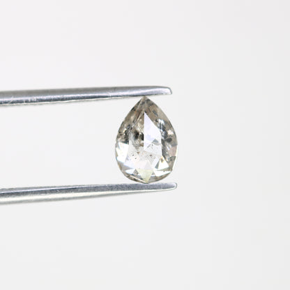 0.73 CT Salt And Pepper Pear Shape Diamond For Engagement Ring - JayKrishna Diamond
