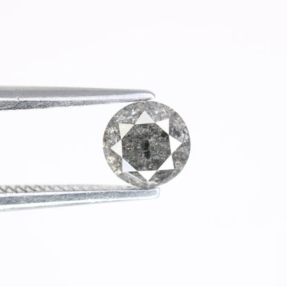 0.49 CT 4.70 MM Salt And Pepper Natural Round Brilliant Cut Diamond For Engagement Ring - JayKrishna Diamond