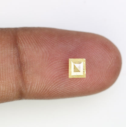 0.66 CT 4.80 MM Rectangle Shape Light Yellow Fancy Diamond for Engagement Ring - Unique Gemstone for Custom Bridal Jewelry Designs - JayKrishna Diamond