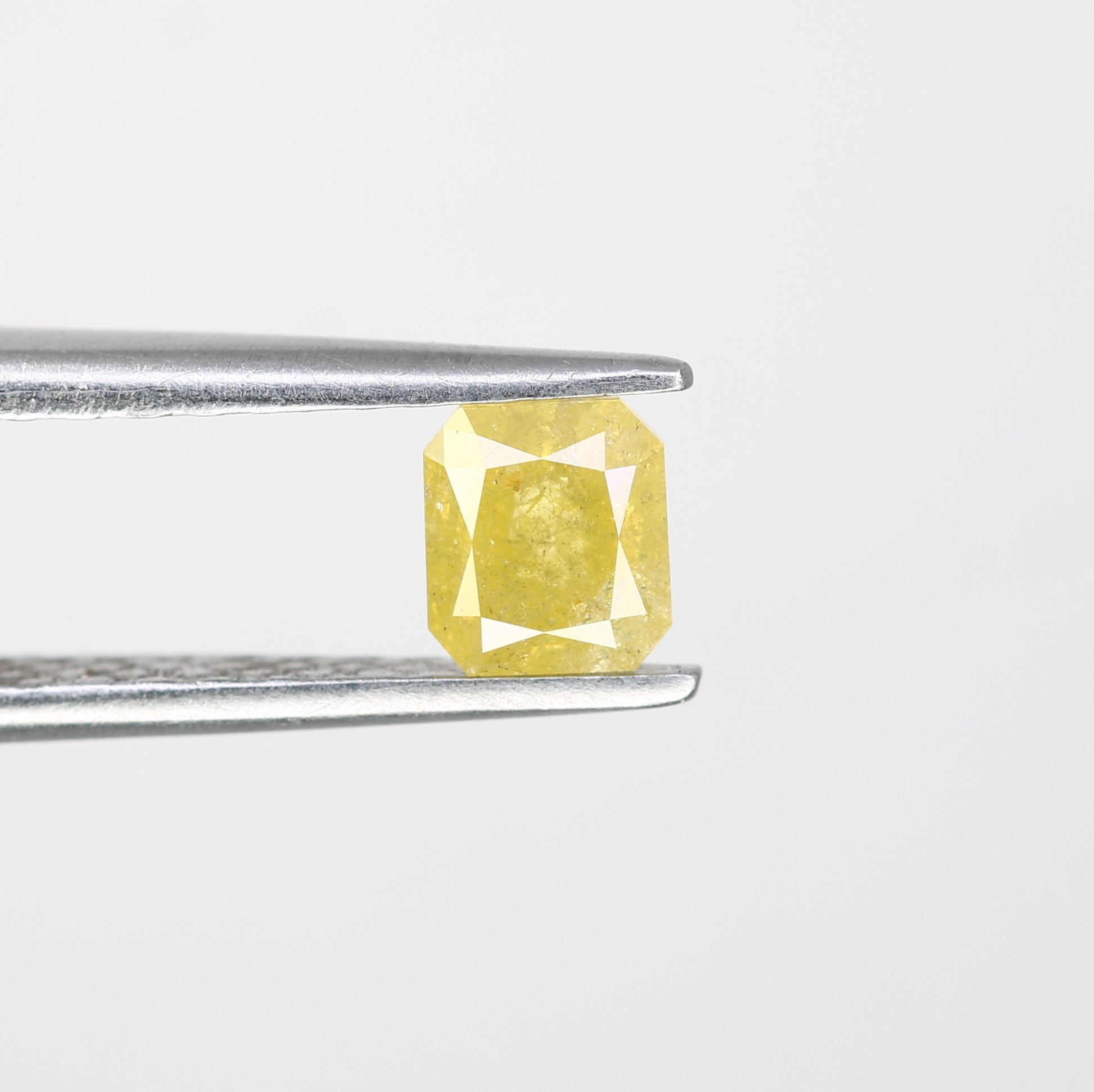 0.53 CT Asscher Shape Yellow Diamond For Engagement Ring - JayKrishna Diamond