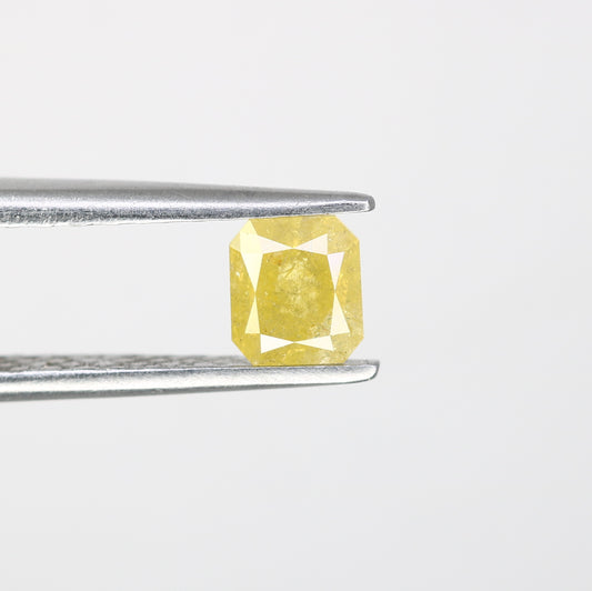 0.53 CT Asscher Shape Yellow Diamond For Engagement Ring - JayKrishna Diamond