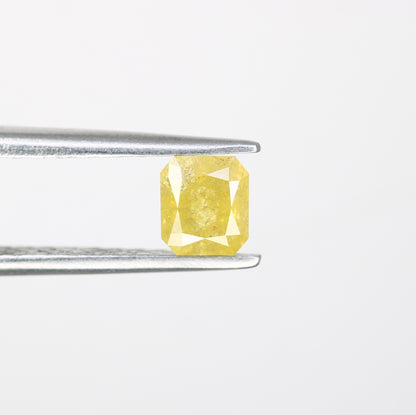 0.53 CT Asscher Shape Yellow Diamond For Engagement Ring - JayKrishna Diamond