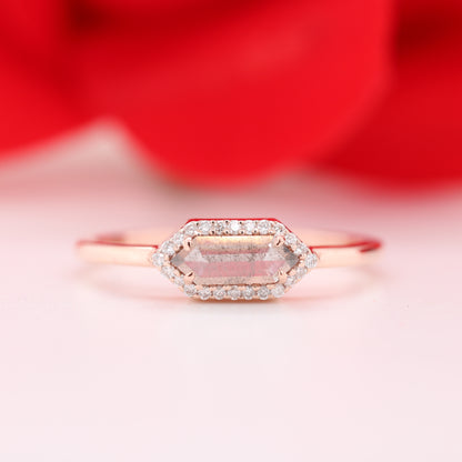 14k Gold Baguette Engagement Ring, Baguette Ring, Birthstone Ring, Sterling Silver Ring, Wedding Ring, Dainty Ring, Womens Solitaire Ring - JayKrishna Diamond