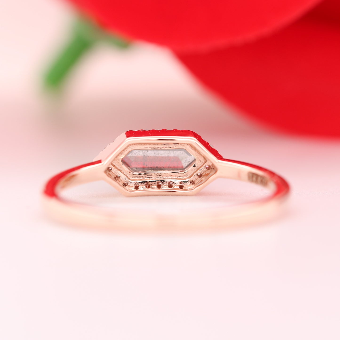 14k Gold Baguette Engagement Ring, Baguette Ring, Birthstone Ring, Sterling Silver Ring, Wedding Ring, Dainty Ring, Womens Solitaire Ring - JayKrishna Diamond