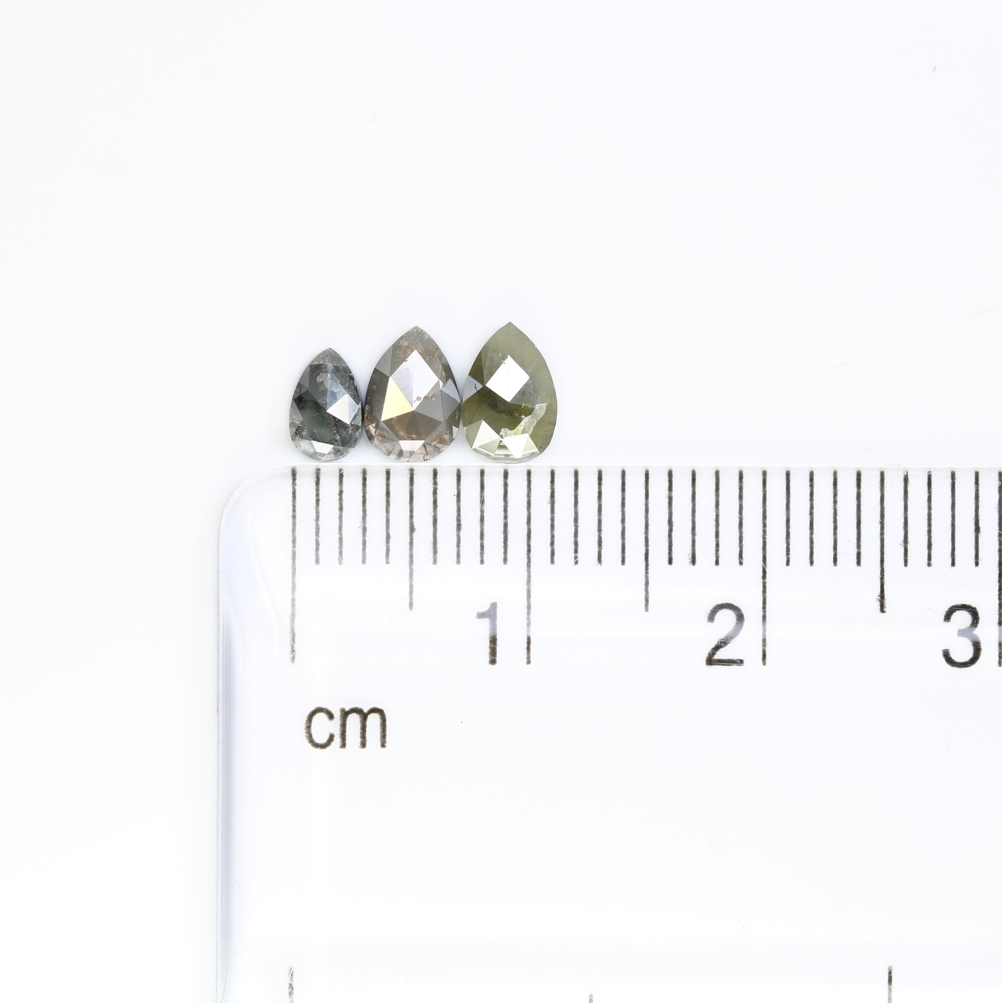 1.12 CT Pear Shaped Natural Grey Color 6.00 MM Fancy Diamond For Designer Ring - JayKrishna Diamond
