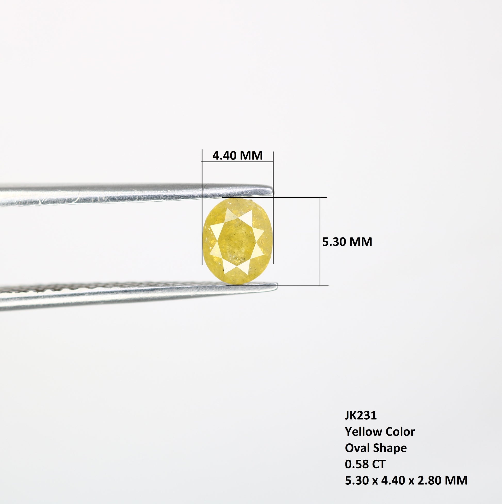 0.58 CT Loose Yellow Oval-Shaped Diamond – Beautiful Gem for Custom Engagement Rings - JayKrishna Diamond