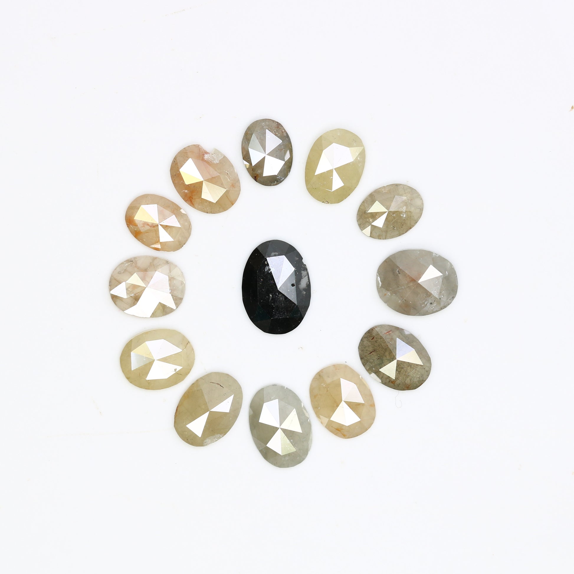 2.08 CT Loose Multi Color Oval Cut Natural 4.00 MM Diamond For Engagement Ring - JayKrishna Diamond