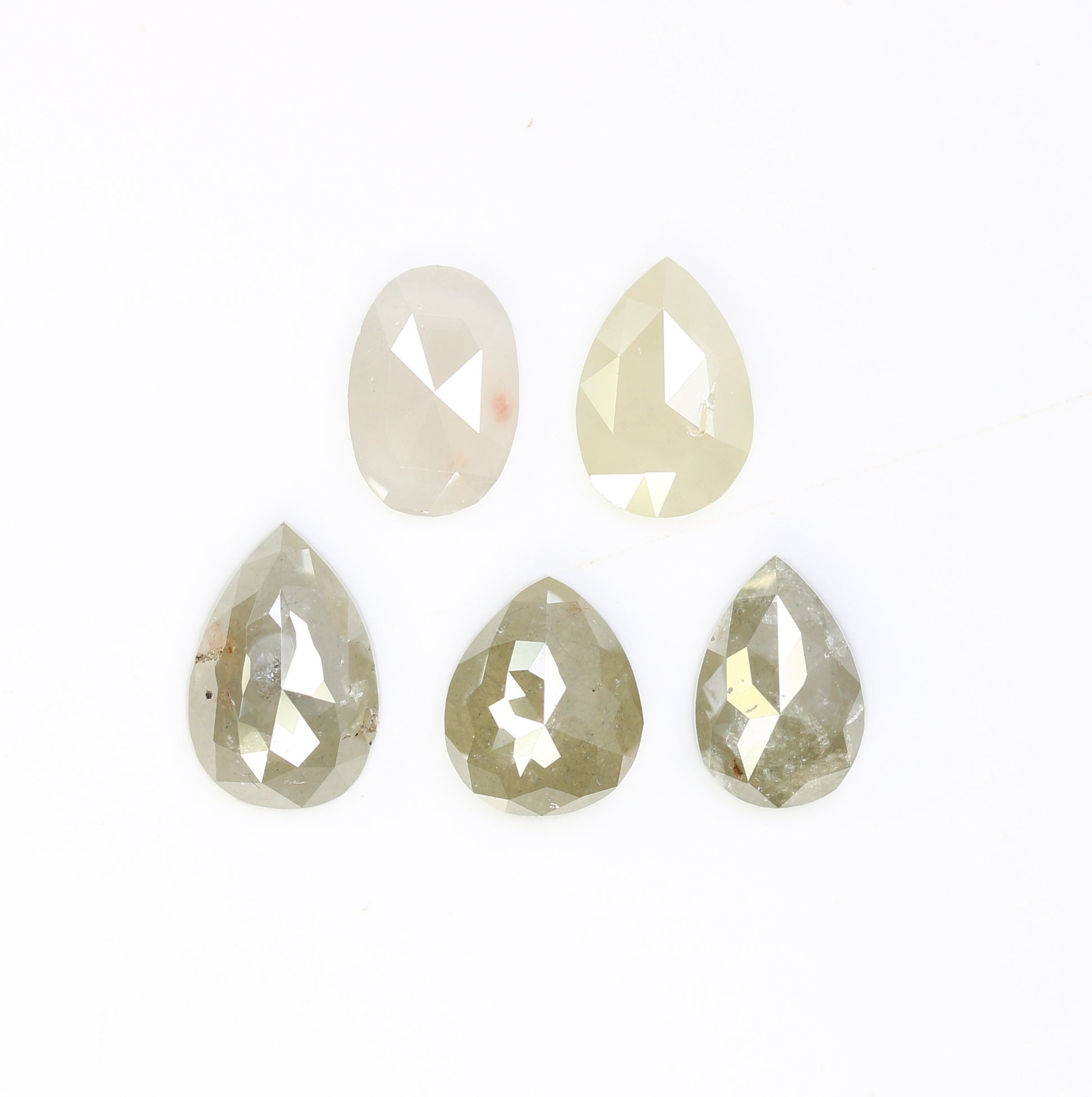 2.39 CT 5.70 MM Natural Grey Color Fancy Oval And Pear Shape Loose Diamond For Designer Jewelry - JayKrishna Diamond