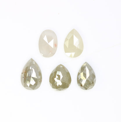 2.39 CT 5.70 MM Natural Grey Color Fancy Oval And Pear Shape Loose Diamond For Designer Jewelry - JayKrishna Diamond