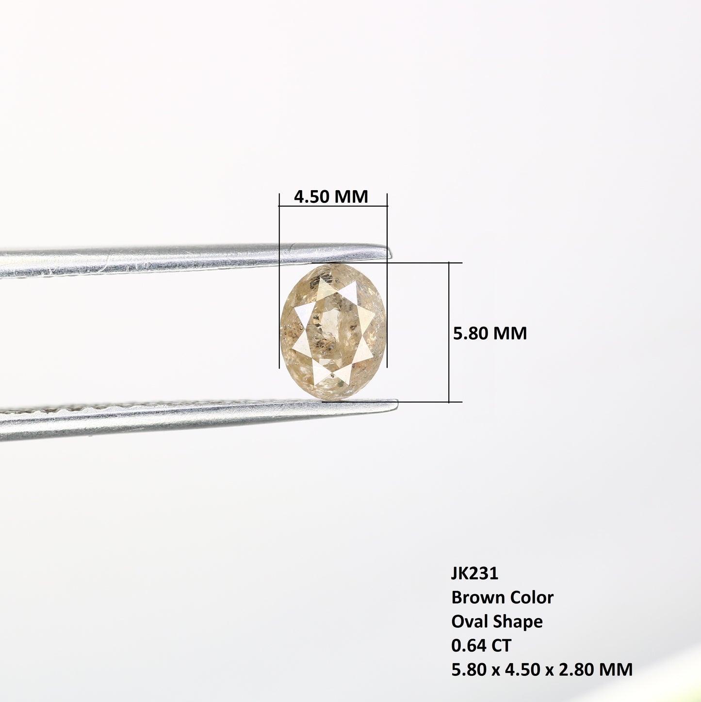 0.64 CT Oval Shape Natural Brown Diamond for Engagement Ring - Unique Earth-Mined Gemstone for Custom Jewelry - JayKrishna Diamond