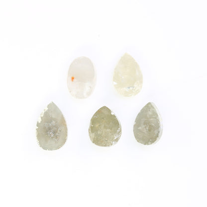 2.39 CT 5.70 MM Natural Grey Color Fancy Oval And Pear Shape Loose Diamond For Designer Jewelry - JayKrishna Diamond