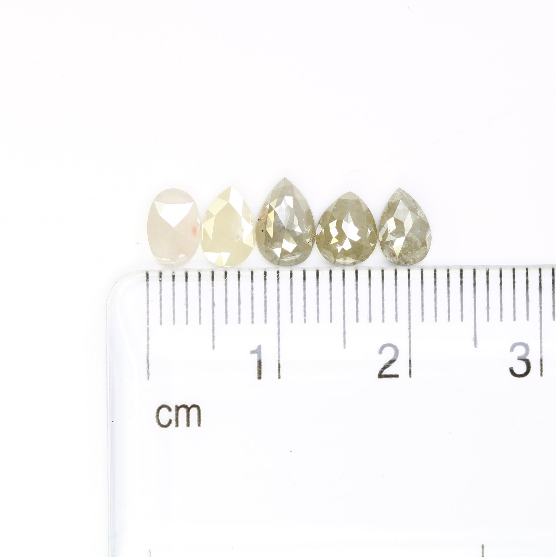 2.39 CT 5.70 MM Natural Grey Color Fancy Oval And Pear Shape Loose Diamond For Designer Jewelry - JayKrishna Diamond