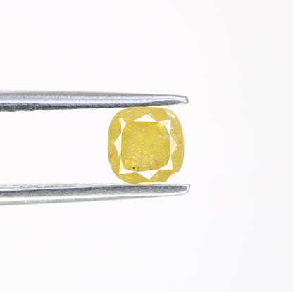 0.70 CT Cushion Shape Yellow Loose Diamond For Engagement Ring - JayKrishna Diamond