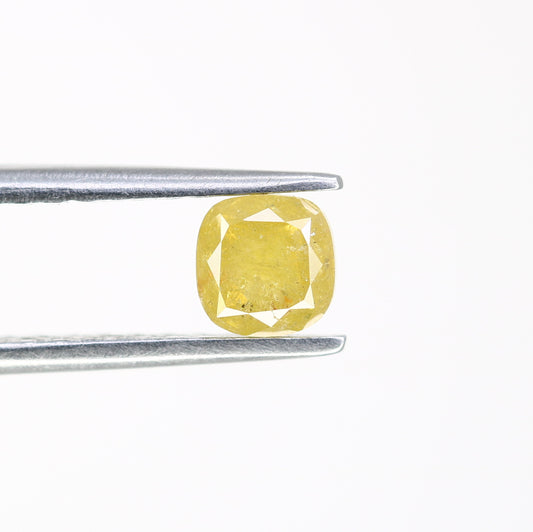 0.70 CT Cushion Shape Yellow Loose Diamond For Engagement Ring - JayKrishna Diamond