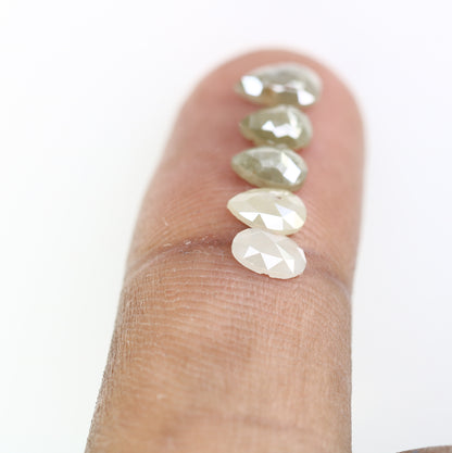 2.39 CT 5.70 MM Natural Grey Color Fancy Oval And Pear Shape Loose Diamond For Designer Jewelry - JayKrishna Diamond