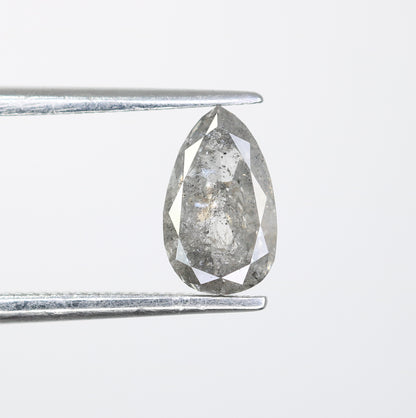 Pear Cut Diamond 0.97 Carat Natural Loose Salt And Pepper Diamond - JayKrishna Diamond