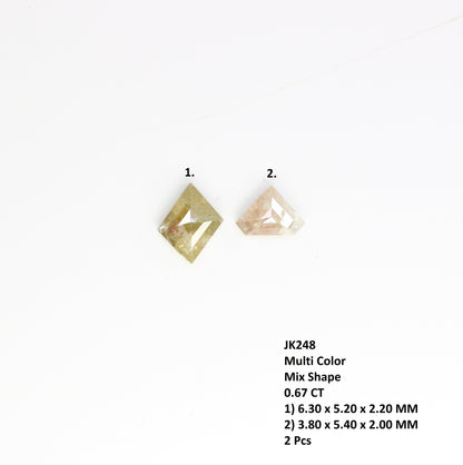 0.67 CT Natural Loose Fancy Mixed Shape Unique Multi Diamond for Designer Jewelry - Distinctive Gemstone for Custom Creations - JayKrishna Diamond
