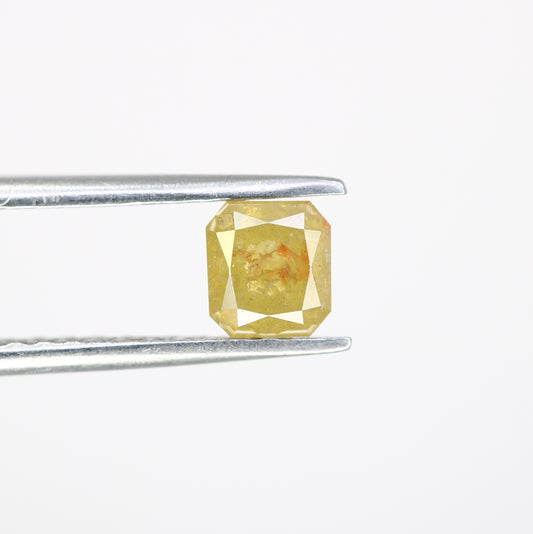 0.76 CT Loose Asscher Shape Yellow Diamond For Engagement Ring - JayKrishna Diamond