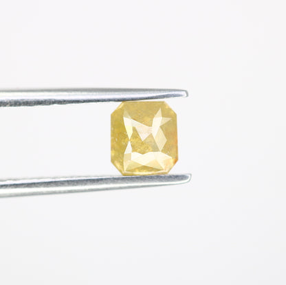 0.76 CT Loose Asscher Shape Yellow Diamond For Engagement Ring - JayKrishna Diamond
