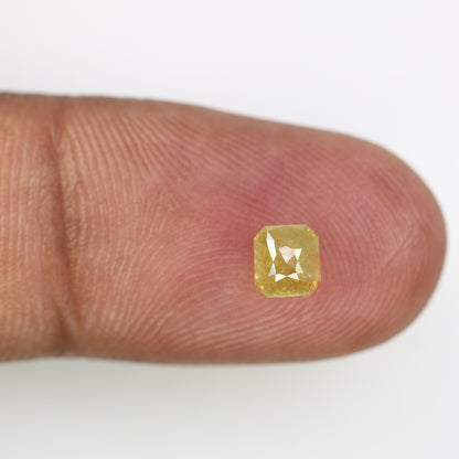 0.76 CT Loose Asscher Shape Yellow Diamond For Engagement Ring - JayKrishna Diamond