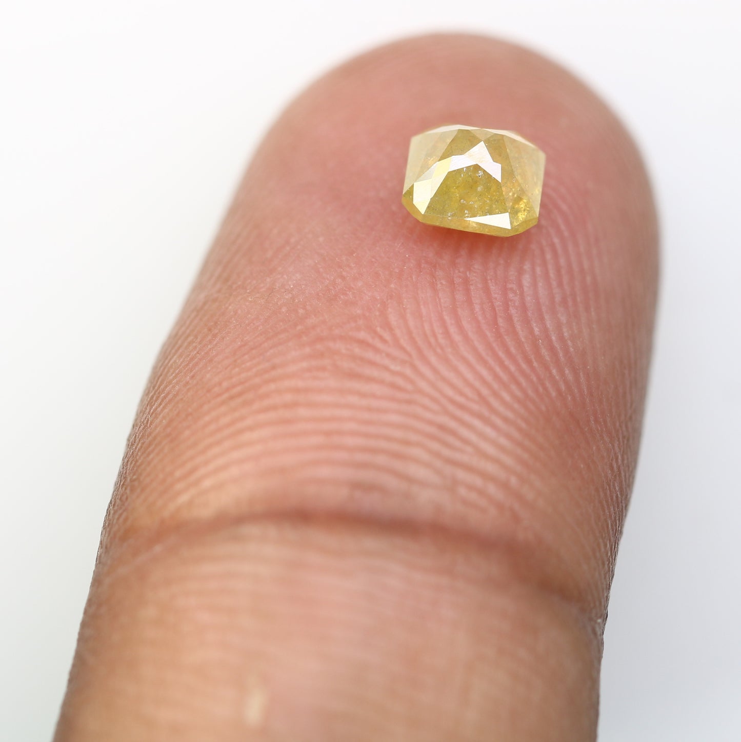 0.76 CT Loose Asscher Shape Yellow Diamond For Engagement Ring - JayKrishna Diamond