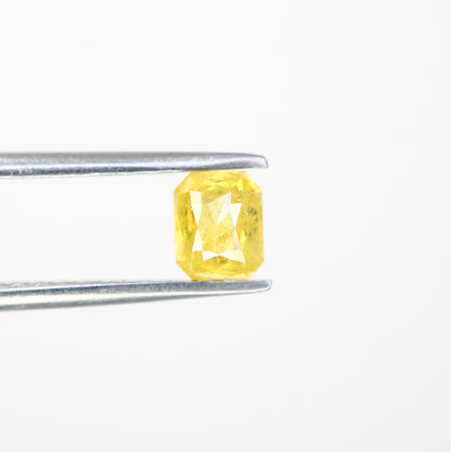 0.58 CT Natural Yellow Emerald-Shaped Diamond – Elegant Loose Gem for Stunning Engagement Rings - JayKrishna Diamond