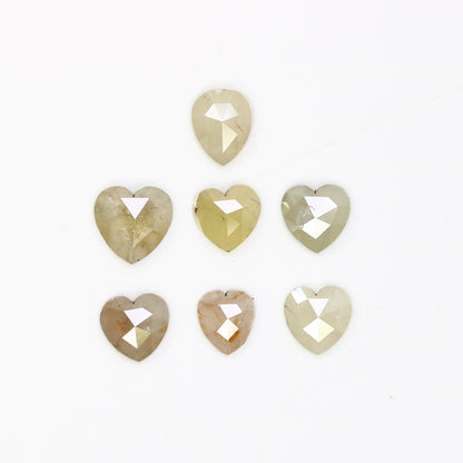 0.90 Carat 4.00 MM Heart Shape Fancy Grey Diamond Lot For Designer Jewelry - JayKrishna Diamond