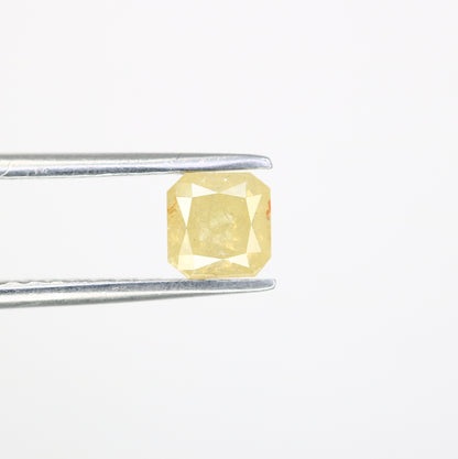 0.80 CT Asscher Shape Light Yellow Diamond For Engagement Ring - JayKrishna Diamond
