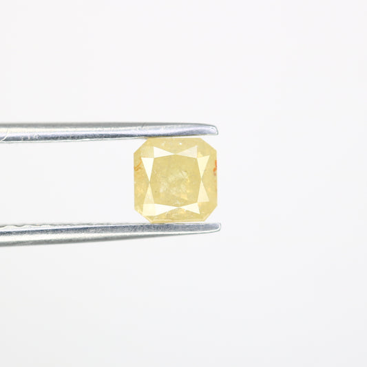 0.80 CT Asscher Shape Light Yellow Diamond For Engagement Ring - JayKrishna Diamond
